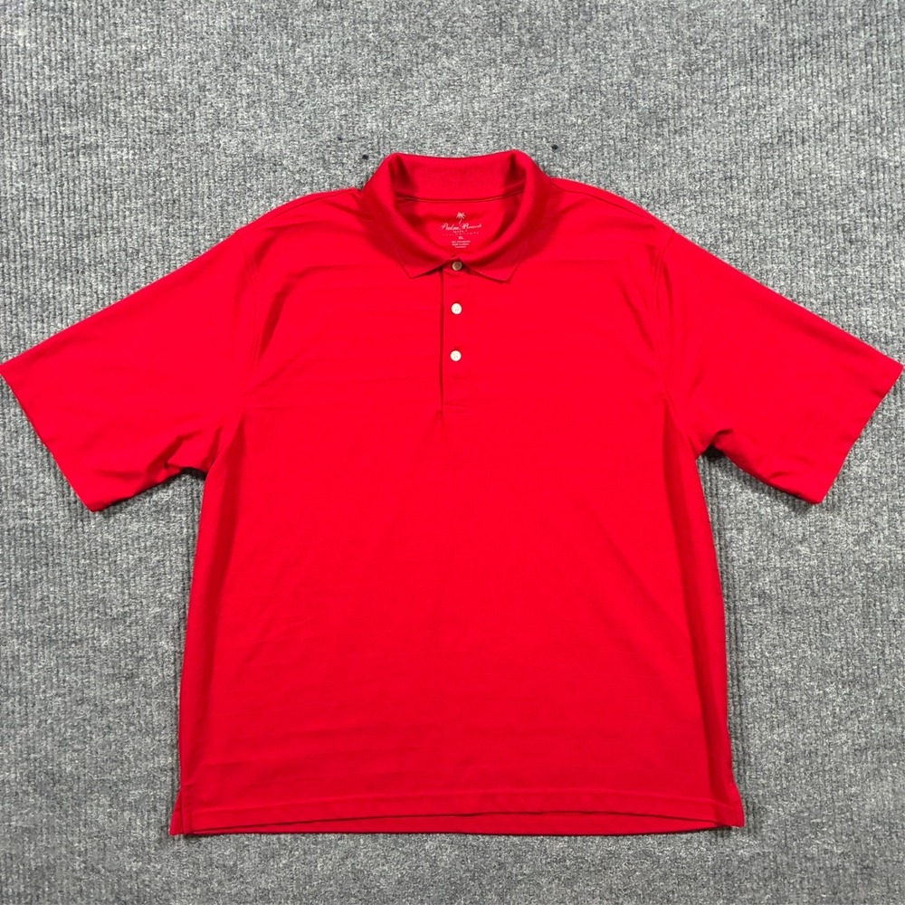 Palm Beach Golf Performance Polo Shirt Mens Size XL Red Casual Short Sleeve